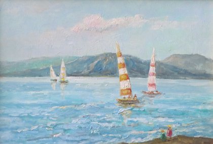 Регата (1995, х.м., 20x30, арт. 70К.31) - 7 700 ₽