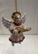 Ангел рождественский с лютней (2025, майолика, 10x6, арт. 79ПМ02014) - 3 900 ₽
