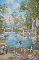 Летний день в парке (2015, х.м., 50x40, арт. 13К.21) - 15 500 ₽