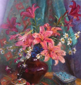 Летние цветы (2017, х.м., 80x65, арт. 96К.2) - 34 000 ₽