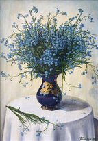 Незабудки (1990, х.м., 55x40, арт. 75К.5) - 12 000 ₽