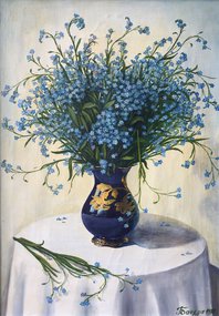 Незабудки (1990, х.м., 55x40, арт. 75К.5) - 12 000 ₽