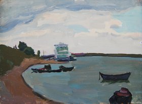 Лодочная станция (1960, к.м., 34x48.5, арт. М01К.62)