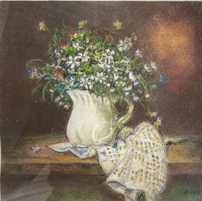 Настроение (2019, пастель,бумага, 30x30, арт. 68К.2) - 5 100 ₽