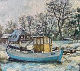 Зимний кораблик (2020, х.м., 35x40, арт. 27К.10) - 18 000 ₽