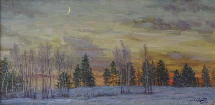 Поздний час (2006, х.м., 30.5x61, арт. 32К.05) - 25 500 ₽