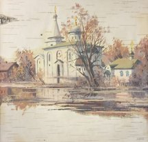 Март (2015, береста,масло, 21x22, арт. 52К.25) - 2 600 ₽