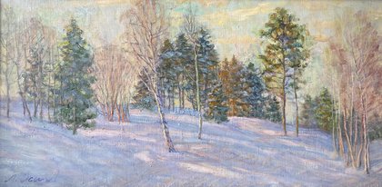 Зимнее утро (2011, х.м., 26x52.5, арт. 32К.20) - 25 500 ₽