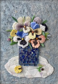 Натюрморт с букетом анюток (год не указан, мозаика, 44x34, арт. 30к4) - 25 500 ₽
