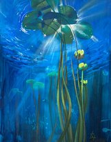 Под водой (год не указан, бум.,темпера,пастель, 62x47, арт. 12К.36) - 8 500 ₽