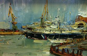 Вид с набережной Сочи (2014, х.м., 20x30, арт. 74К.7) - 15 500 ₽