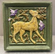 Изразец "Олень" (2024, майолика, 20x20, арт. 79пГ12452н) - 4 450 ₽