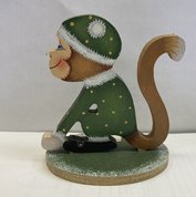 обезьянка зеленая (2018, дерево, 8x8, арт. 9п6) - 680 ₽