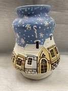 ваза "Зимняя сказка" круглая (2025, керамика, 17x11.5, арт. 12пв17) - 2 700 ₽