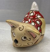 котик с поднятым хвостом красный (2025, керамика, 8x8, арт. 12п2) - 650 ₽