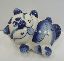 Кот лежит,   5х5х7 (год не указан, материал не указан, , арт. 4п.06) - 300 ₽
