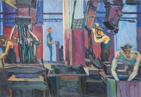 Коммунарск. В цеху (1964, к.м., 49.5x69.5, арт. М01К.61)