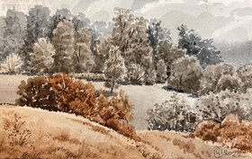 Пейзаж в технике гризайль (2022, б.акв., 14x22, арт. 42К.67) - 3 400 ₽