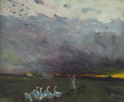 Тревожно. Ненастье (2016, орг.акр.м., 43x50, арт. 02К.17) - 51 000 ₽