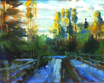 Утро на верхушках леса (2013, х.м., 35x45, арт. 02К.09) - 42 500 ₽