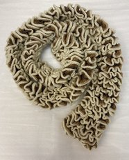 шарф "Кофейная пенка" (2024, пряжа, 170x7, арт. 40пш28) - 1 500 ₽