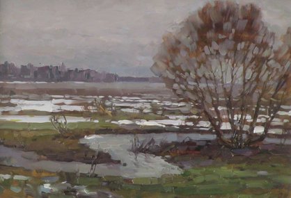 Вот-вот зима (2017, х.к.м., 20x30, арт. 35К.12) - 6 800 ₽