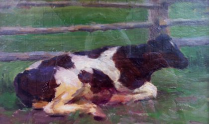 В деревне (1954, к.м., 16x24, арт. 92К.14) - 25 500 ₽