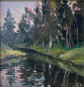 Омут (2016, х.м., 16.5x16.5, арт. 42К.011) - 8 500 ₽