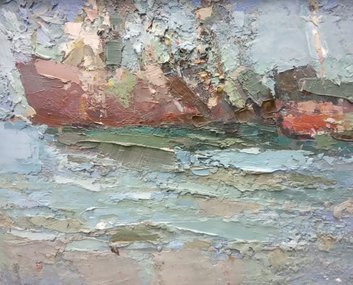 Порт (1998, х.м., 24x30, арт. 61К.01) - 12 000 ₽