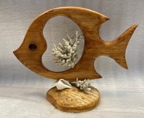 Рыбка на подставке (2022, смешанная техника, 20x26, арт. 32п5) - 51 000 ₽