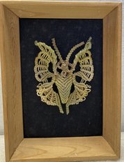 Мотылек зеленый (год не указан, макраме, 15x11, арт. 40п29) - 1 500 ₽