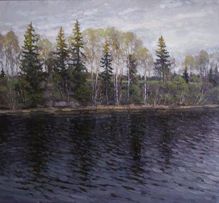 Первая зелень (2018, х.м., 55x50, арт. 35К.74) - 37 500 ₽