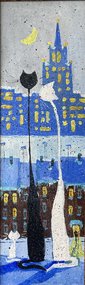 Кошки. Снегопад (2022, х.акр., 80x25, арт. 50к15) - 20 400 ₽