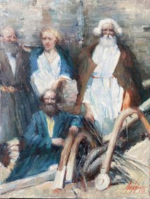 Конюхи (год не указан, х.м., 46x36, арт. 41к121) - 35 000 ₽