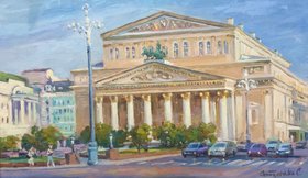 Москва. Большой театр (2019, х.к.м., 30x50, арт. 62К.05) - 15 300 ₽