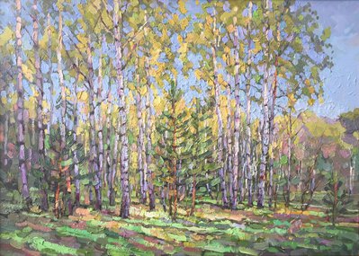 Осенний лес (2019, х.м., 50x70, арт. 35К.136) - 51 000 ₽