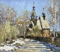 Дорога к храму. Костромские мотивы (2022, х.м., 60x70, арт. 84к.1) - 153 000 ₽