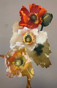 Маки (год не указан, бум.,темпера,пастель, 26.5x18, арт. 12К.11) - 2 600 ₽