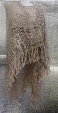Шаль большая песчаная (2024, шерсть, 118x284, арт. 40пш32) - 6 000 ₽