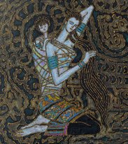 Мать и дочь (2016, х.м., 50x45, арт. 48К.04) - 17 000 ₽