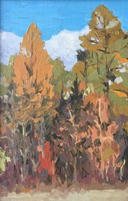 Осень в Бурятии (2008, х.орг.м., 32x21, арт. 57К.1) - 12 000 ₽