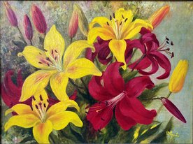 Лилии (2015, х.м., 30x40, арт. 104К.7) - 12 000 ₽