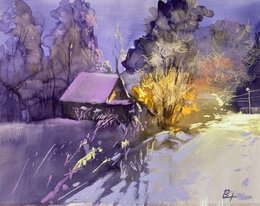 Сумерки (год не указан, бум.,акв.,пастель, 26.5x34.5, арт. 12К.26) - 4 000 ₽