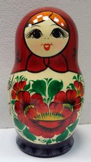 матрешка 7 предметная сувенирная (2020, дерево, 14x7, арт. 44пм28) - 1 800 ₽