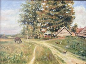 Постоялый двор (2023, х.к.м., 30x40, арт. 107К.1) - 19 500 ₽