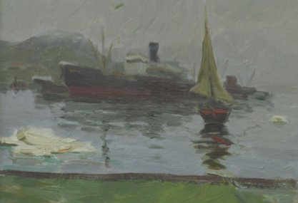 На Камчатке (1957, х.к.м., 30x40, арт. 92К.8) - 25 500 ₽