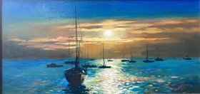 Воды атлантики (2017, х.м., 40x80, арт. 46К.08) - 42 500 ₽