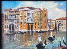 Вид на дворцы Пизанни-Моретта Барбариго Терацца (2005, орг.м., 15x20, арт. 67К.03) - 8 500 ₽