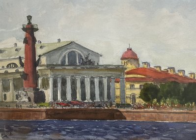Санкт-Петербург. Биржа (2025, б.акв., 31x41, арт. 14к31) - 10 000 ₽