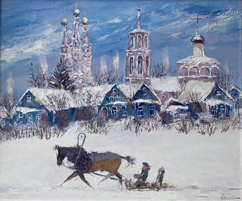 Зимушка. Вязьма (2024, х.м., 50x60, арт. 76к31) - 42 500 ₽